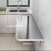 LKP Wall Mounted Folding Desk, Laundry Stainless Steel Fold Down Table, Kitchen Drop-Leaf Wall Table Floating Shelf Laptop Desk, Space Saving view 2