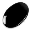 KALIFANO Obsidian Palm Stone with Healing & Calming Effects - High Energy Obsidiana with Information Card - Reiki Worry Crystal Used for Detoxification (Family Owned and Operated) view 1