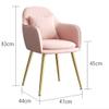 ZAIHW Northern Europe Dressing Chair Modern Vanity Seat Makeup Stool with Black Metal Legs for Dressing Table Stool,Shoes Bench in Living Room Bedroom(Pink,no Pillow) view 3