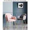 ZAIHW Northern Europe Dressing Chair Modern Vanity Seat Makeup Stool with Black Metal Legs for Dressing Table Stool,Shoes Bench in Living Room Bedroom(Pink,no Pillow) view 2