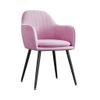 ZAIHW Northern Europe Dressing Chair Modern Vanity Seat Makeup Stool with Black Metal Legs for Dressing Table Stool,Shoes Bench in Living Room Bedroom(Pink,no Pillow) view 1