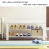 ZAIHW Well-Designed Shoe Organizer Shoe Seat Stool for Home,2-Tier Shoe Rack Bench with Storage Shelf,Multi-Functional Bamboo Stool Seat Foot Stool Ideal for Entryway Foyer Hallway Garden view 3
