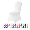 AlGaiety Spandex Chair Cover,50PCS,Chair Covers,Living Room Chair Covers,Removable Chair Cover Washable Protector Stretch Chair Cover for Party, Banquet,Wedding Event,Hotel(White) view 1