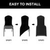 AlGaiety Spandex Chair Cover,50PCS,Chair Covers,Living Room Chair Covers,Removable Chair Cover Washable Protector Stretch Chair Cover for Party, Banquet,Wedding Event,Hotel(White) view 3