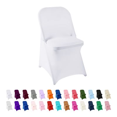 AlGaiety Spandex Chair Cover,12PCS,Chair Covers,Living Room Folding Chair Covers,Removable Chair Cover Washable Protector Stretch Chair Cover for Party, Banquet,Wedding Event,Hotel(White)