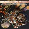 1.1lb Natural Mixed Crystal Chips Stones- Crushed Healing Crystal Gemstones for Witchcraft, Decorative Rocks for Aquarium Fish Tank, Vase Filler, DIY Crafts, Beautiful Package for Gift. view 4