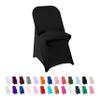 AlGaiety Spandex Chair Cover,50PCS,Chair Covers,Living Room Folding Chair Covers,Removable Chair Cover Washable Protector Stretch Chair Cover for Party, Banquet,Wedding Event,Hotel(Black) view 1