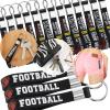 Junkin 24 Pieces Football Party Favors Football Silicone Keychains Gift Senior Night Game Accessories Party Supplies view 3