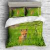 INDREAM Slouching Fox Duvet Cover Smart Forest Animals Bedding Set for Bedroom Decoration,Twin/Full/Queen/King Size Bed Sets 3/4 Pieces (1 Duvet Cover with 2 Pillow Shams or Sheet) (KING-3PCS,C) view 3