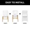 AlGaiety Spandex Chair Covers, 50PCS Washable Removable Stretch Covers for Living Room Folding Chairs, Parties, Banquets, Weddings, Hotels (White) view 3