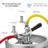 Keg Coupler 304 Stainless Steel Probe Sankey Keg Coupler D System Keg Tap for Kegerator 5/16 Barbs G5/8 Nuts US Sanke D Beer Coupler Beer Keg Coupler D Coupler Keg Tap for Beer view 4