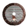 Christmas Tree Skirt, 31In Christmas Tree Mat with Plush Santa Elf, Xmas Tree Skirt for Holiday Party Christmas Gnomes Decoration,Green view 1