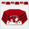 Christmas Tree Collar, Red Square Christmas Tree Ring, Cute Christmas Tree Trunk Cover, Christmas Tree Skirt for Xmas Tree Decoration,c view 2