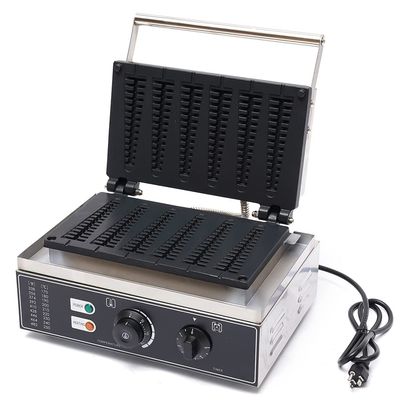 6 Stick Waffles Maker 110V 1.55KW Electric Nonstick Waffle Making Machine Commercial Stainless Steel Waffle Maker