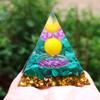 TYQXSH Energy Generator Yellow Crystal Ball Natural Crystal Crushed Stone Pyramids, Meditation Reiki Orgonite Pyramid Chakra Reiki Meditation (Size : 6CM) view 2