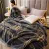 9 Lbs Heavy Winter Fleece Plush Blanket 79"X91",Korean Mink Blanket,Silky Soft and Warm, 2 Ply Reversible Raschel Bed Blanket,Gray,200X230cm view 2