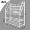 aboxoo Metal Kids Bookshelf Freestanding Bookcase for Children Room 32 in Large Toy Organizer Modern MinimalistWhite Stable Metel Bookstore Bedroom, Living, Library Book Unit Storage view 3