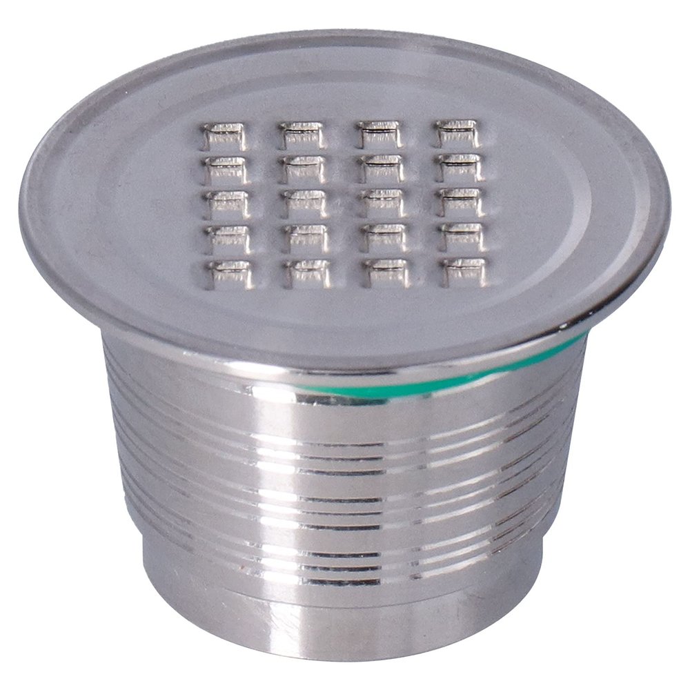 Coffee Refillable Capsules, Stainless Steel Coffee Capsule Reusable Coffee Filter Compatible with Nespresso Brewers, Capsule Cup with Spoon and Brush, Coffee Machine Accessories (Square Hole)