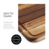 Cole & Mason Berden Large Chopping & Carving Board - Wood Cutting Board - Chopping Board with Juice Channel for Meats, Vegetables and Fruits - Reversible Serving Platter - Acacia, 18.5" x 13.5" view 3