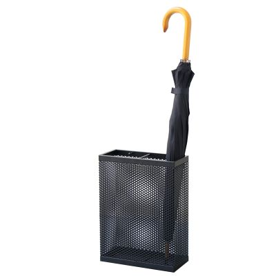 Umbrella Stand Rectangle Honeycomb, Modern Space Saving Umbrella Holder for Corner/Entryway/Restaurant, Heavy Duty Porch Organizer (Color : Black)