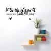 PLIGREAT Be The Reason Someone Smiles Today Quotes Wall Sticker, Removable Vinyl Peel and Stick Wall Decals for Nursery Playroom Living Room Bedroom Doors Wall Decoration Hallway Foyer Wall Art Decor view 3
