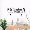 PLIGREAT Be The Reason Someone Smiles Today Quotes Wall Sticker, Removable Vinyl Peel and Stick Wall Decals for Nursery Playroom Living Room Bedroom Doors Wall Decoration Hallway Foyer Wall Art Decor view 4