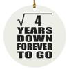 Designsify Christmas Tree Decoration, 2nd Anniversary Square Root of 4 Years Down Forever to Go, Circle Ornament, Gifts for Birthday Valentines Mom Mothers Fathers Day Party, to Men Women Him view 1