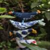15 Tota Bird Bell Prosperity Hens Mobile String Decoration Indigo Color 100 cm Length view 1