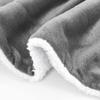 130x160CM Sherpa Blanket Single Sofa Throw Blanket Reversible Microfiber Throw (Flannel Fleece, Plush Sherpa) Single Travel Size Bed Throw, Lightweight, Soft and Warm,Grey view 3