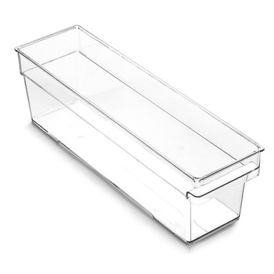 BINO | Plastic Storage Bins, Small - 12 Pack | THE HANDLER COLLECTION | Multi-Use Organizer Bins | Built-In Handle | BPA-Free | Pantry Organization | Home Organization | Fridge Organizer | Freezer Org