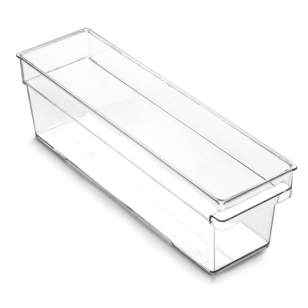 BINO | Plastic Storage Bins, Small - 12 Pack | THE HANDLER COLLECTION | Multi-Use Organizer Bins | Built-In Handle | BPA-Free | Pantry Organization | Home Organization | Fridge Organizer | Freezer Org