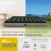 Intex 64109E Dura-Beam Standard Prestige Air Mattress: Fiber-Tech Queen Size 10in Bed Height 600lb Weight Capacity Pump Sold Separately view 2