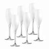 Barski Toasting Flute Glass - Champagne - Flutes - Set of 6 Crystal Glasses - Wedding Toasting Flutes - White - 11 oz Made in Europe view 1