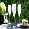 Barski Toasting Flute Glass - Champagne - Flutes - Set of 6 Crystal Glasses - Wedding Toasting Flutes - White - 11 oz Made in Europe view 3