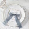 HUIHUANG Wedding Thank You Place Setting Cards with Dusty Blue Chiffon Ribbon, for Weddings Favors, Receptions, Parties, Events and Celebrations-Pack of 50, 4 x 6 inch Add to Your Table Centerpieces view 1