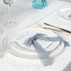 HUIHUANG Wedding Thank You Place Setting Cards with Dusty Blue Chiffon Ribbon, for Weddings Favors, Receptions, Parties, Events and Celebrations-Pack of 50, 4 x 6 inch Add to Your Table Centerpieces view 2
