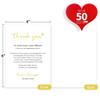 HUIHUANG Wedding Thank You Place Setting Cards with Dusty Blue Chiffon Ribbon, for Weddings Favors, Receptions, Parties, Events and Celebrations-Pack of 50, 4 x 6 inch Add to Your Table Centerpieces view 4