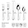 Fitz & Floyd Fitz and Floyd Nevaeh Coupe Silverware 45 piece service for eight, Gray, (5266455) view 2