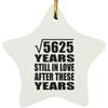 Designsify Christmas Tree Decoration, 75th Anniversary Square Root of 5625 Years Still in Love, Star Ornament, Gifts for Birthday Valentines Mom Mothers Fathers Day Party, to Men Women Him Her view 1