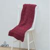Aran Woollen Mills Irish Cable Knit Blanket Supersoft Merino Wool Throw Made in Ireland 40 inch x 60 inch (Jam Red) view 2