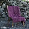 Aran Woollen Mills Irish Cable Knit Blanket Supersoft Merino Wool Throw Made in Ireland 40 inch x 60 inch (Jam Red) view 3
