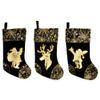BestPysanky Set of 3 Felt Santa, Reindeer Christmas Stockings 16 Inches view 1