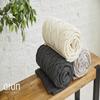 Aran Woollen Mills Cable Throw Blanket, 100% Supersoft Merino Wool, Made in Ireland, Silver Strand, Cream 40" x 60" view 3