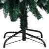 vidaXL Artificial Christmas Tree 82.7" with LEDs, Ball Set, Pine Cones - Green & White - Recyclable PVC, Steel, Plastic - Snow-Tipped, Pointy Branches - Energy-Efficient Decoration view 4