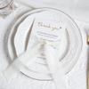 HUIHUANG Wedding Thank You Place Setting Cards with Ivory Chiffon Ribbon, for Weddings Favors, Receptions, Parties, Events and Celebrations-Pack of 50, 4 x 6 inch, Add to Your Table Centerpieces view 1