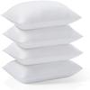 Acanva Basic Bed Pillow Soft Rest Cushion Stuffer for Sleeping, Standard Size, White 4 Count view 1