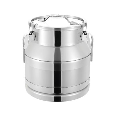 20L Stainless Steel Milk Can, 5 Gallon Heavy Duty Milk Jug Milk Bucket, Old Fashion Milk Jug Vases, Silicone Sealed, Milk Wine Liquid Container Storage, 20 Liters/5 Gallon (US Stock)
