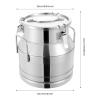 20L Stainless Steel Milk Can, 5 Gallon Heavy Duty Milk Jug Milk Bucket, Old Fashion Milk Jug Vases, Silicone Sealed, Milk Wine Liquid Container Storage, 20 Liters/5 Gallon (US Stock) view 2