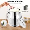 20L Stainless Steel Milk Can, 5 Gallon Heavy Duty Milk Jug Milk Bucket, Old Fashion Milk Jug Vases, Silicone Sealed, Milk Wine Liquid Container Storage, 20 Liters/5 Gallon (US Stock) view 4