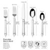 Fitz & Floyd Fitz and Floyd Everyday Bistro Band Silverware 45piece service for eight, Gray, (5266452) view 2